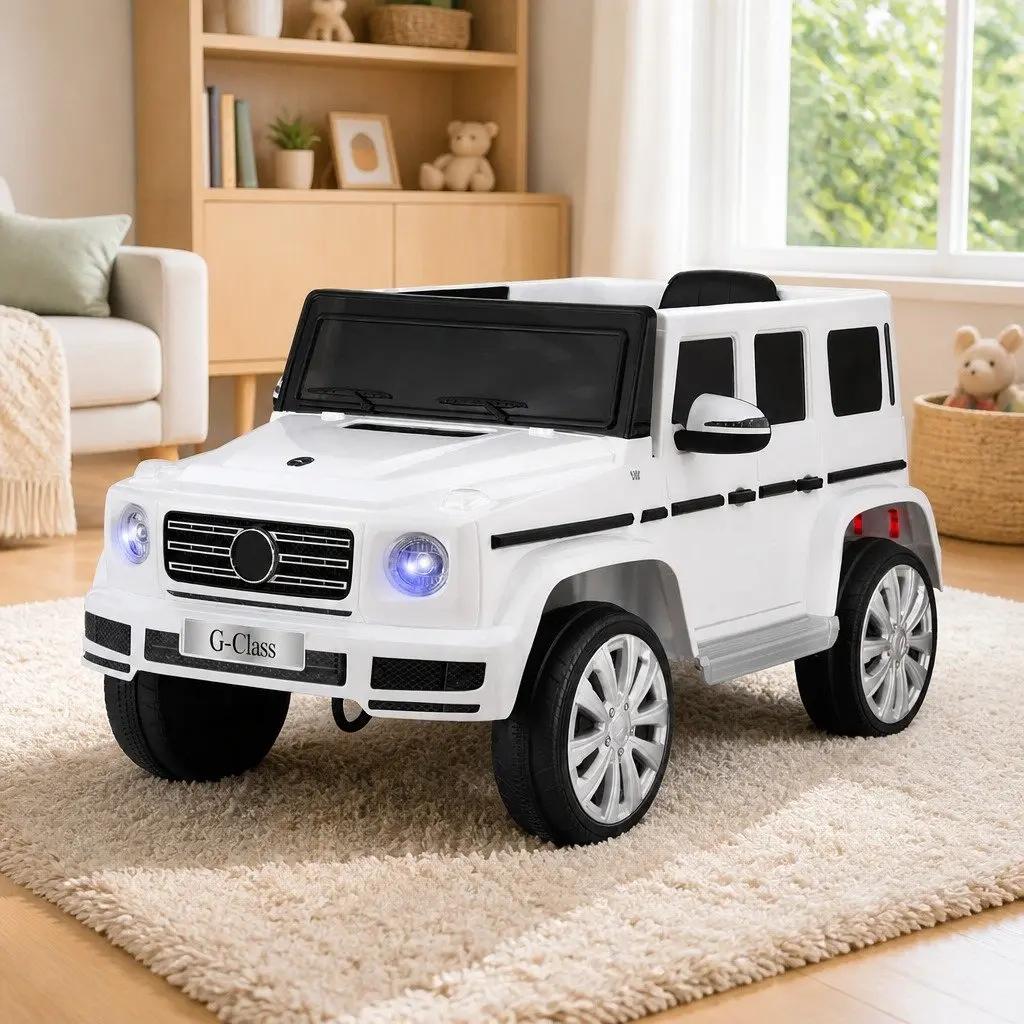 Ride On Car Electric Toy for Kids 12V with Remote Control White