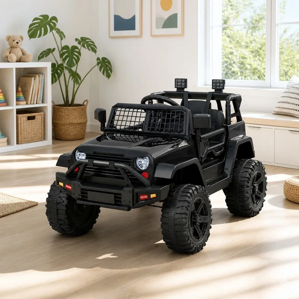 Kids Ride On Car Electric Jeep 12V Remote Control Black