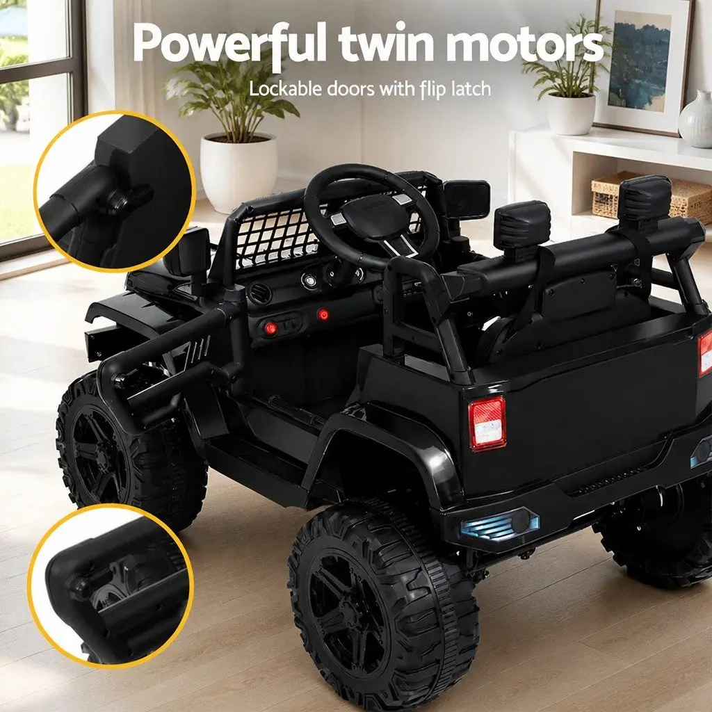 Kids Ride On Car Electric Jeep 12V Remote Control Black