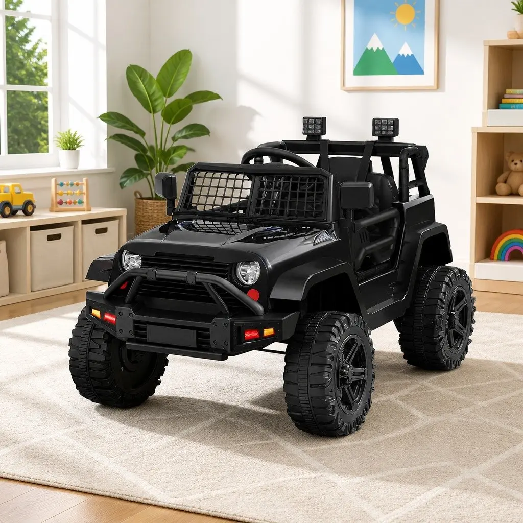 Kids Ride On Car Electric Jeep 12V Remote Control Black