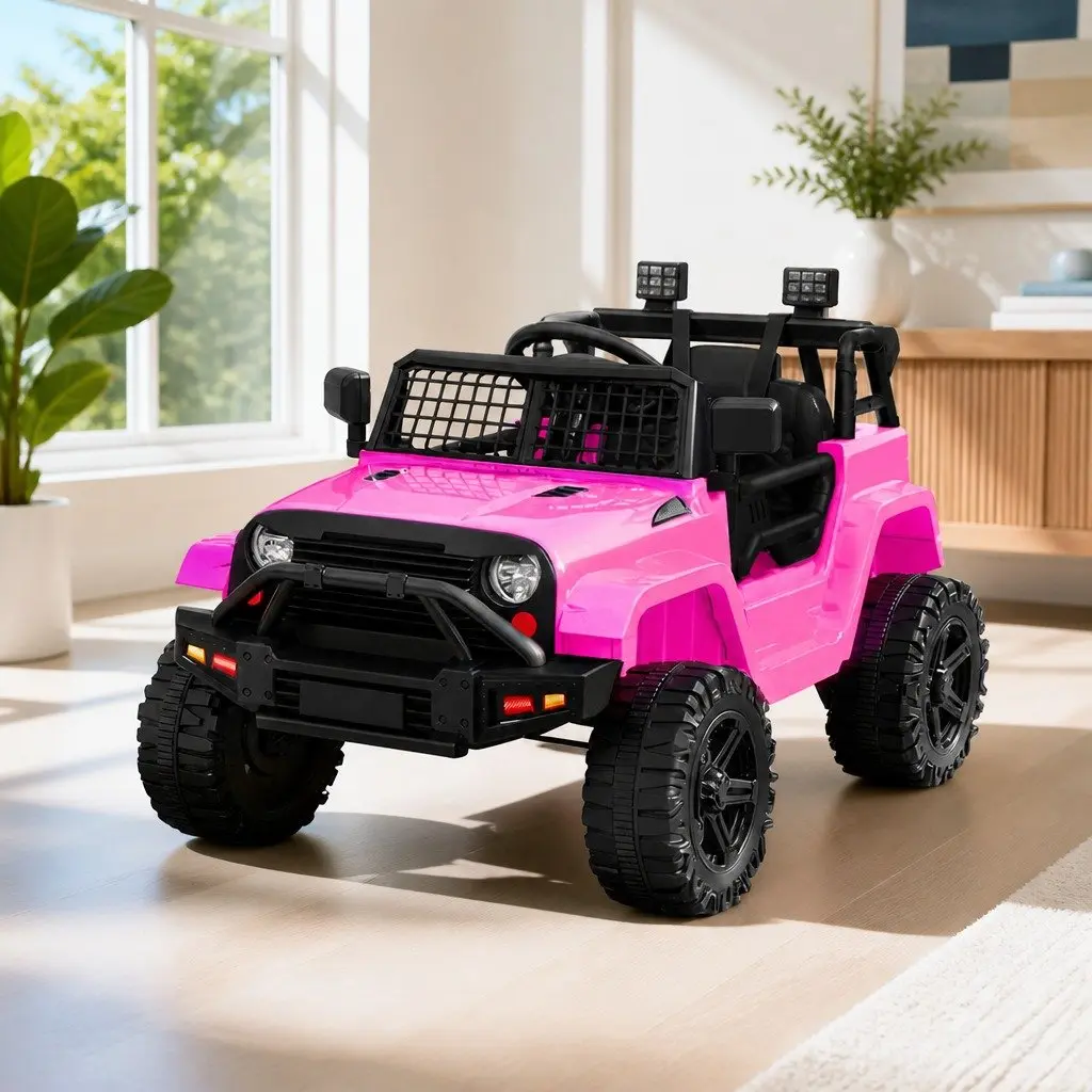 Ride On Car Electric Jeep 12V Remote Control Pink
