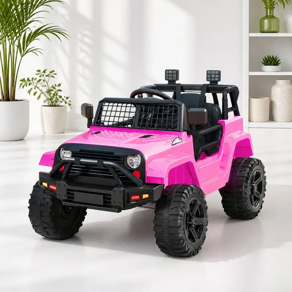 Ride On Car Electric Jeep 12V Remote Control Pink
