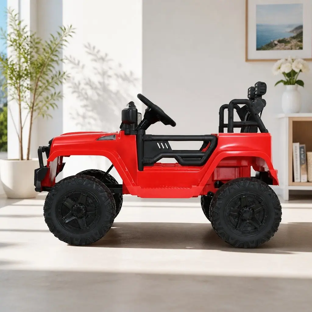 Kids Ride On Car Electric Jeep Remote Control 12V Red