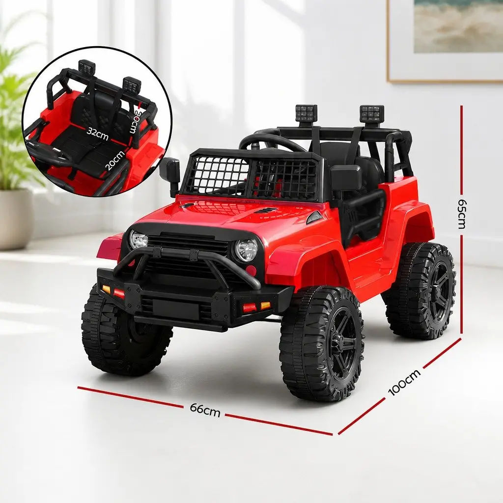 Kids Ride On Car Electric Jeep Remote Control 12V Red