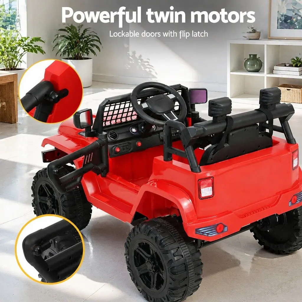 Kids Ride On Car Electric Jeep Remote Control 12V Red