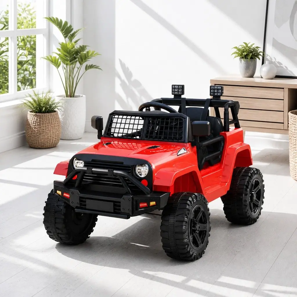 Kids Ride On Car Electric Jeep Remote Control 12V Red