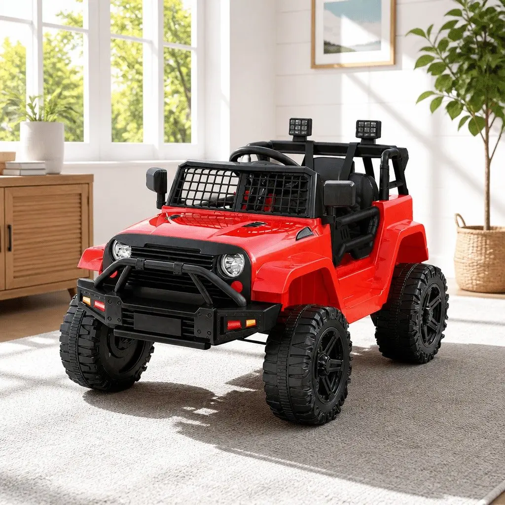 Kids Ride On Car Electric Jeep Remote Control 12V Red