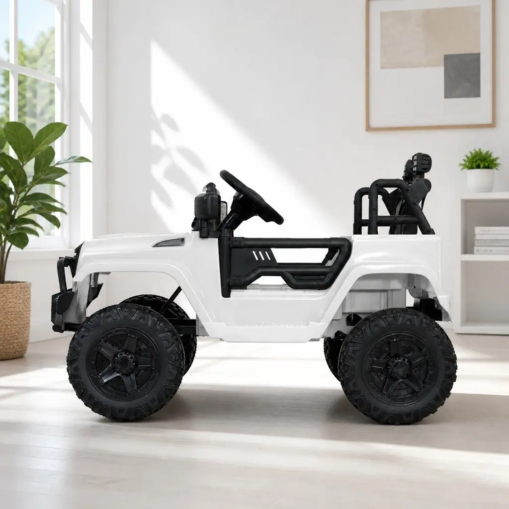 Ride On Car Kids Electric Jeep 12V Battery Operated Remote Control White