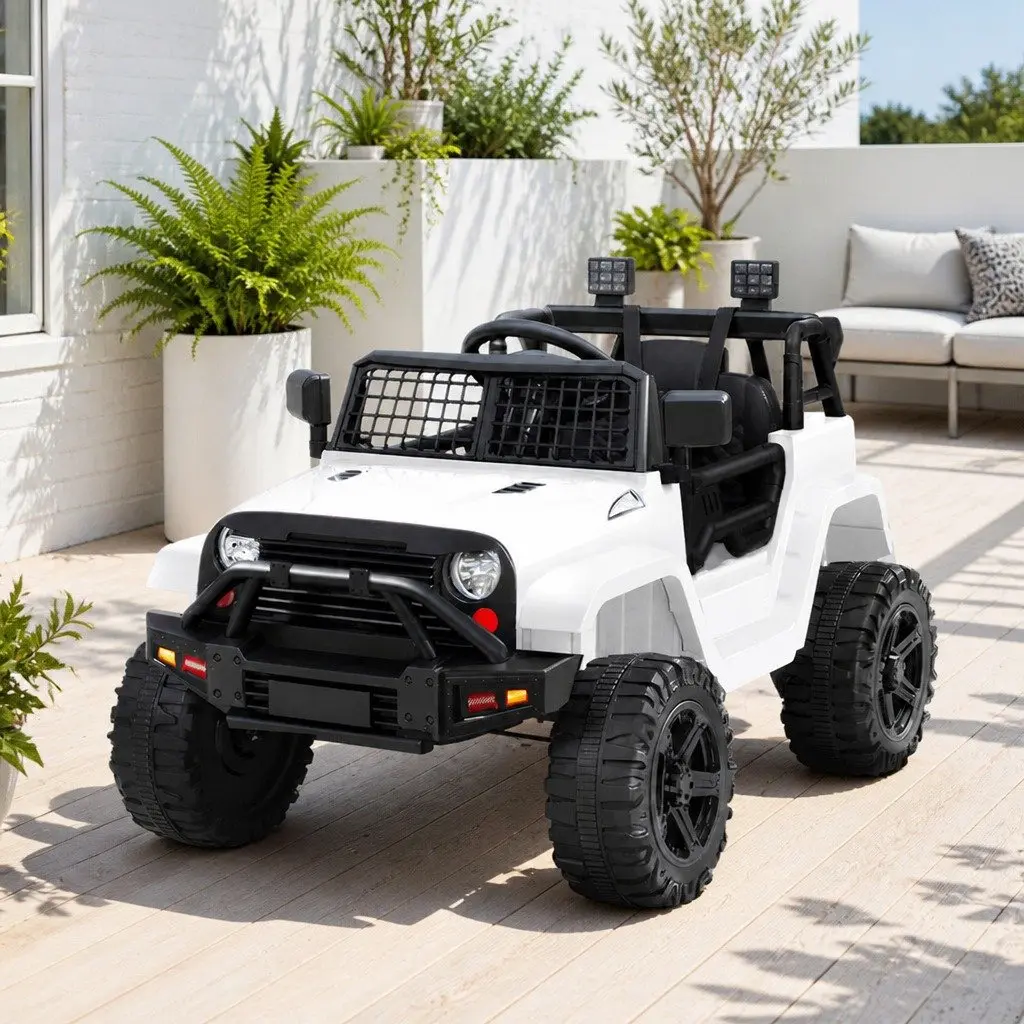 Ride On Car Kids Electric Jeep 12V Battery Operated Remote Control White