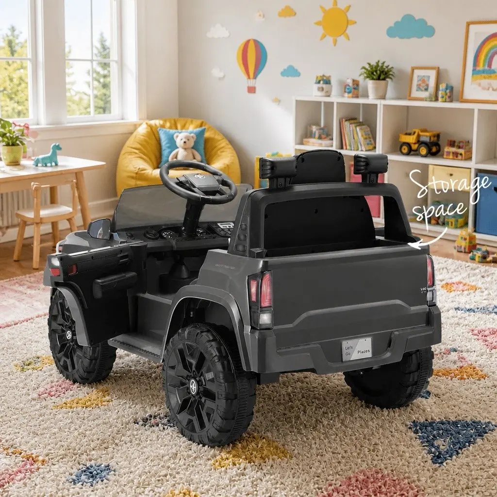 Kids Electric Ride-On Tacoma Car Grey