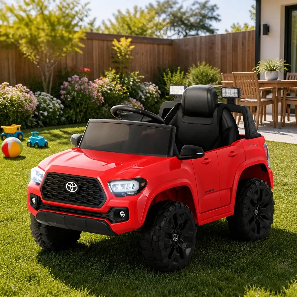 Kids Electric Ride On Car 12V Red Toy Remote Control Manual Modes 100cm L x 63cm W x 57cm H