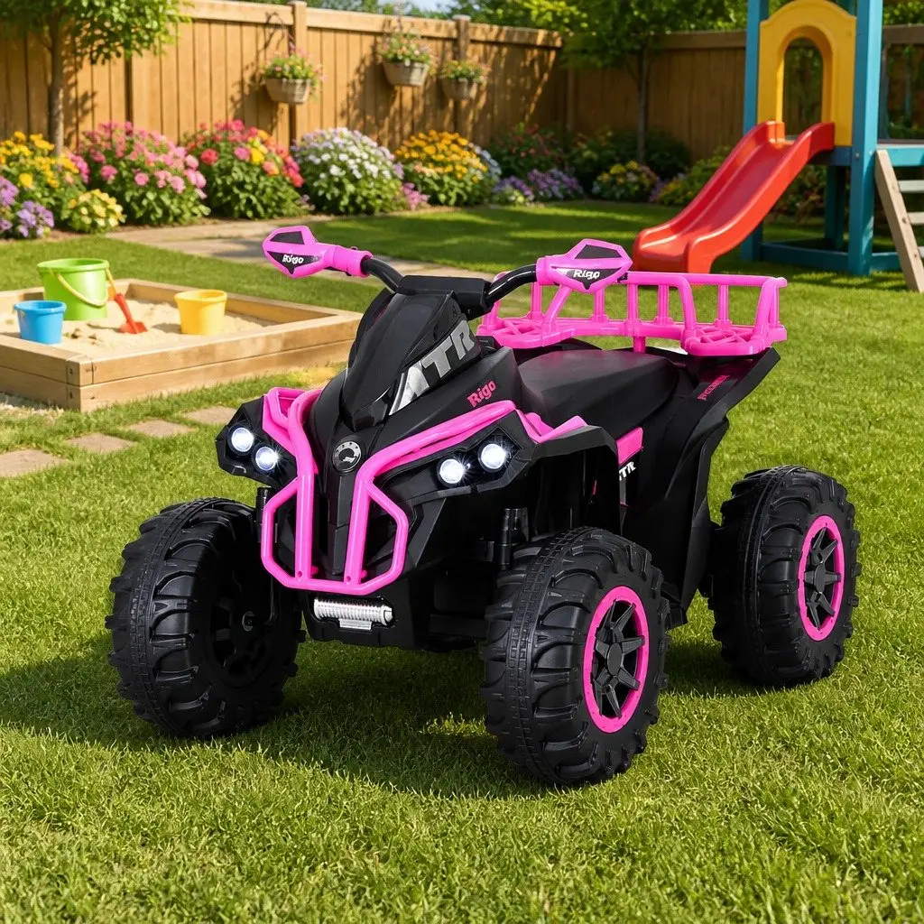 Kids Ride On ATV Electric Toy 12V Pink Motor Rechargeable Battery Powered