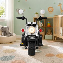 Kids Ride On Motorbike Electric Toy 6V Battery Powered Black Motorcycle Car