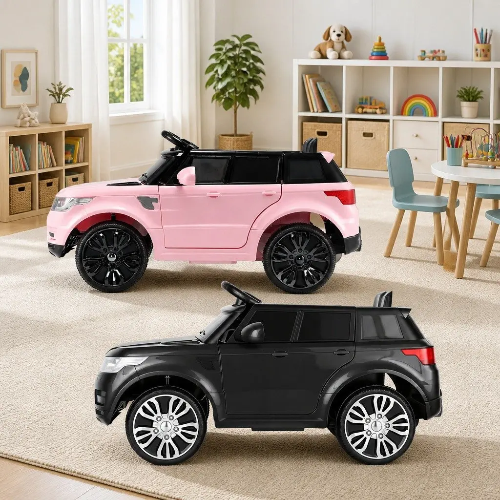 Kids Ride On Car Electric Vehicle Remote Control Black Pink 93cm