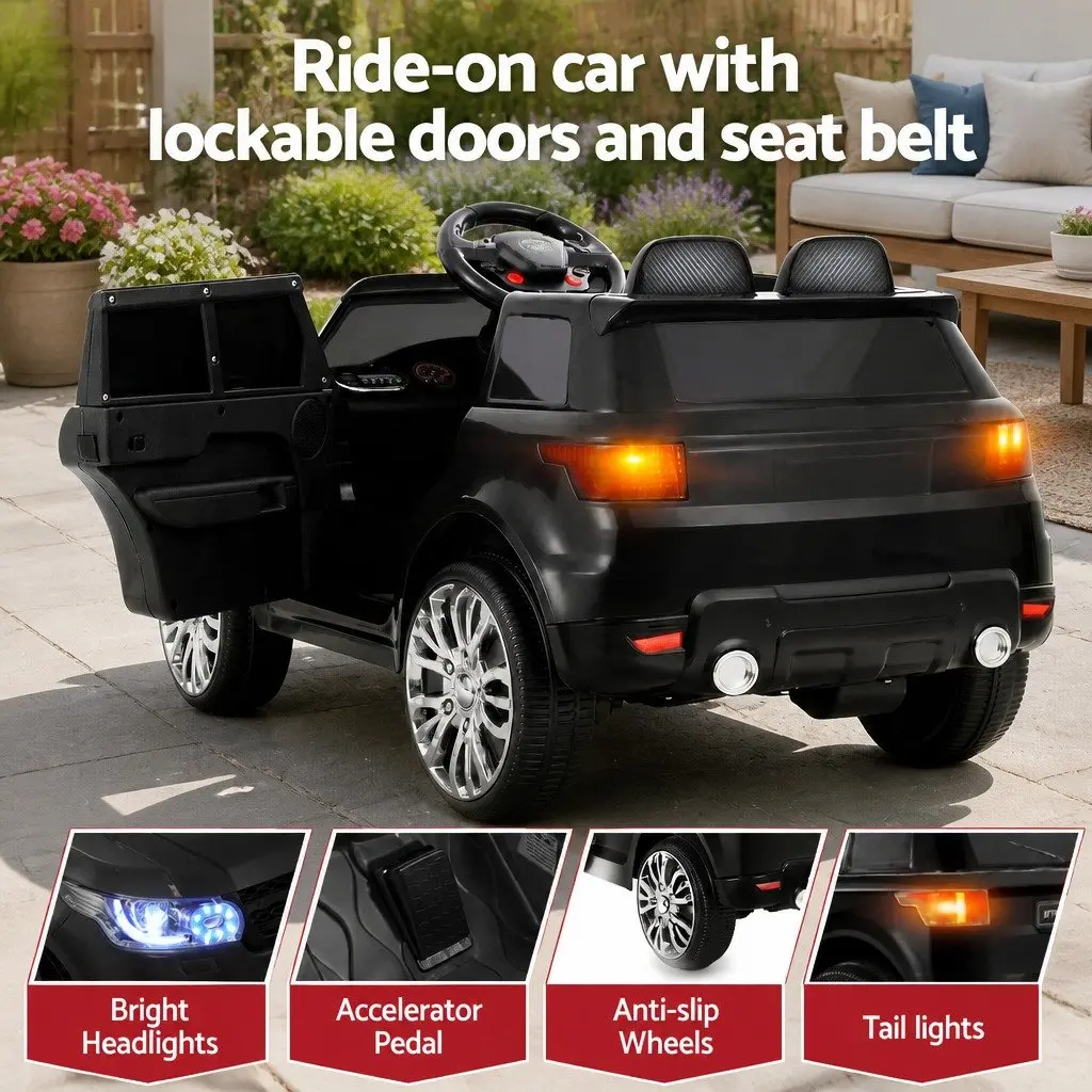 Kids Ride On Car Electric Vehicle Remote Control Black Pink 93cm