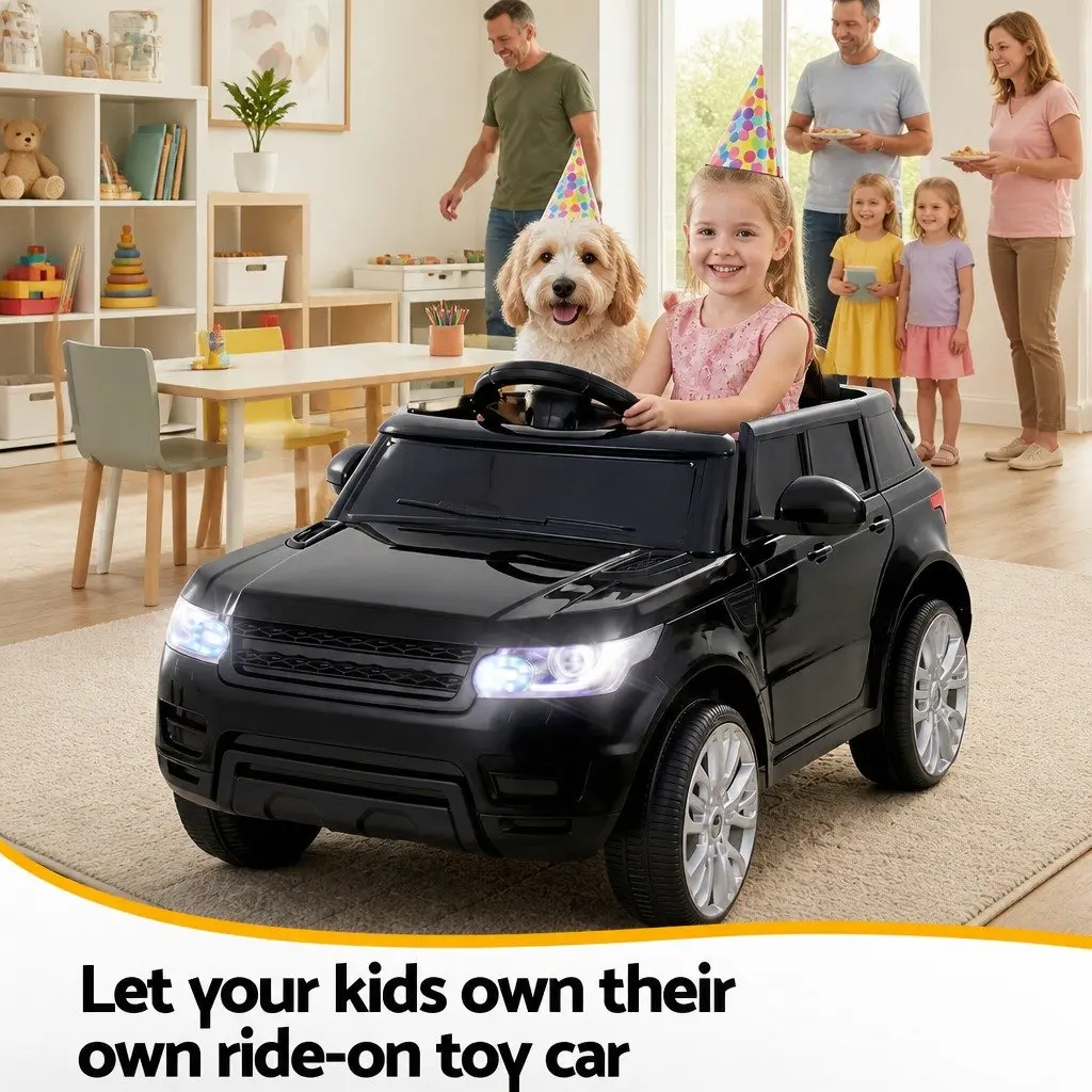 Kids Ride On Car Electric Vehicle Remote Control Black Pink 93cm