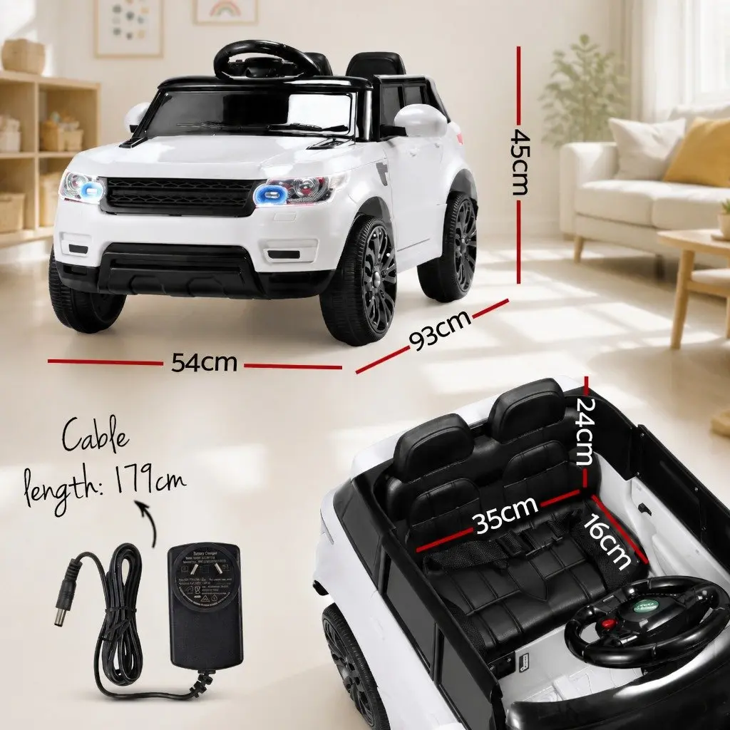 Kids Ride On Car Electric SUV 12V Remote Control White