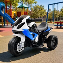 Blue Electric Kids Motorcycle - Practical Fun for Ages 3+