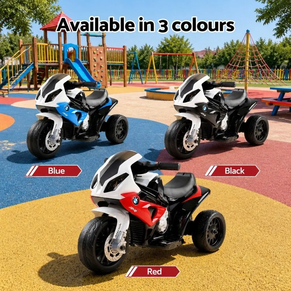 Kids Electric Ride On Motorbike Blue 6V Battery Powered Toy Bike with Suspension