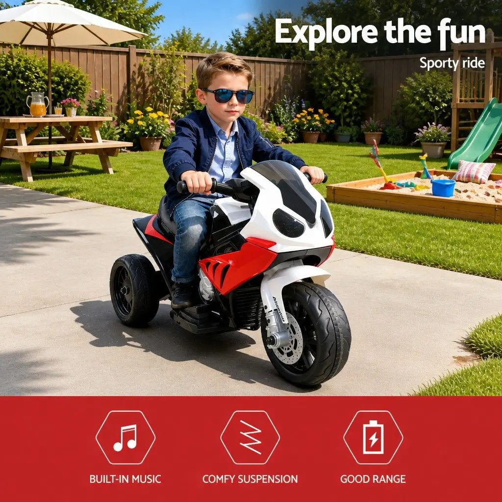 Kids Electric Ride On Motorcycle Bike 6V Battery Powered Red