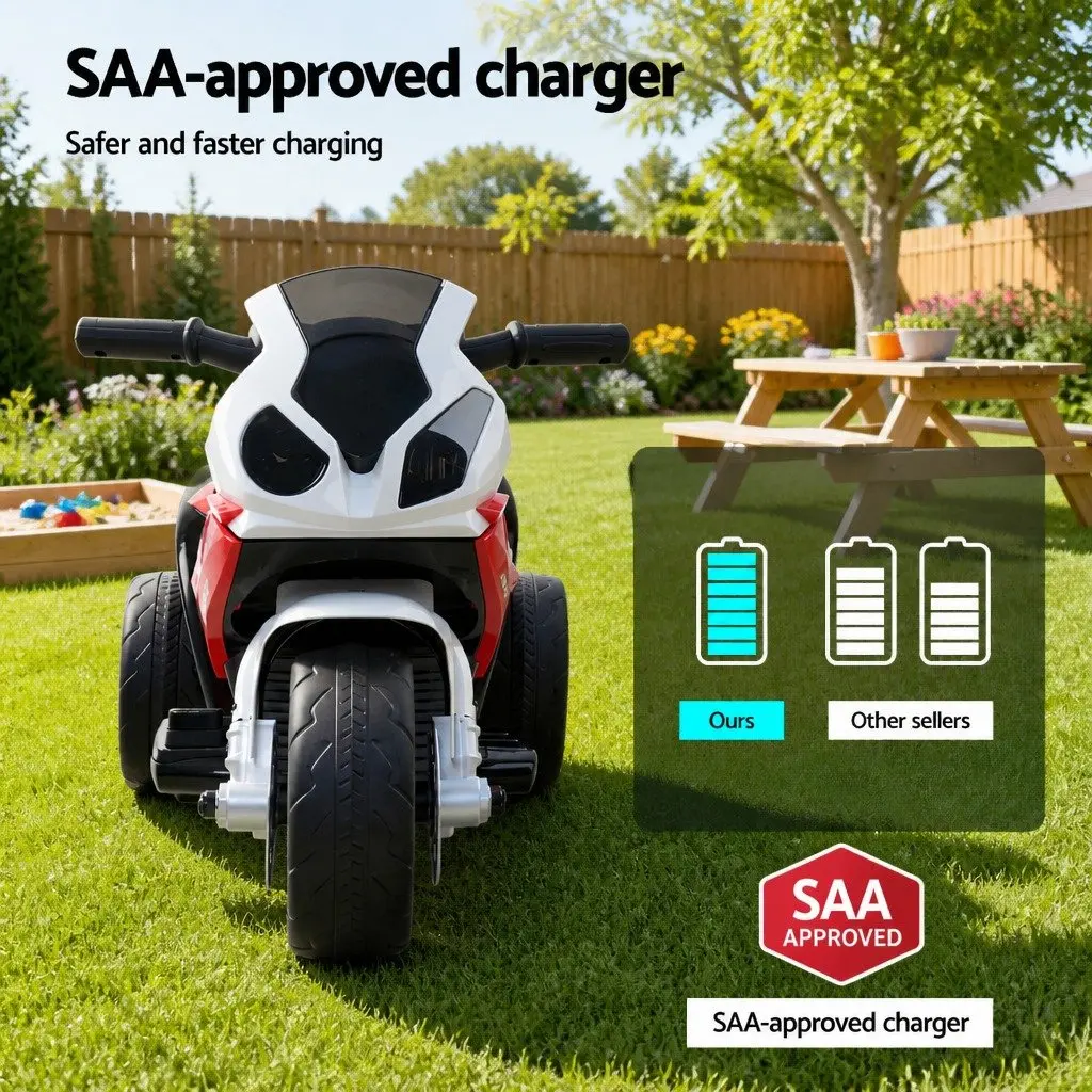 Kids Electric Ride On Motorcycle Bike 6V Battery Powered Red