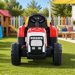 Kids Electric Ride On Tractor 12V Battery Powered Farm Toy Car Red Detachable