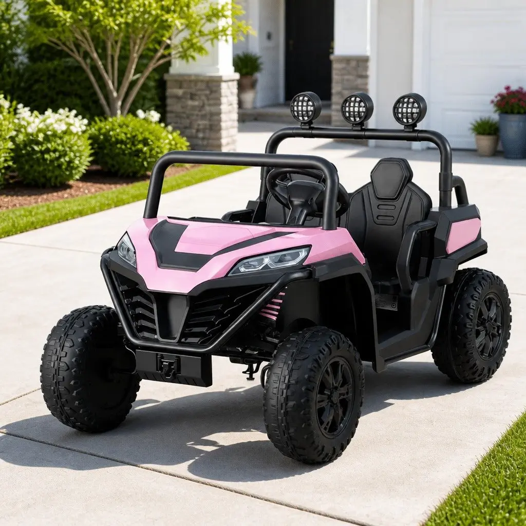 Kids Ride On Car Electric Toy Remote Control Pink 120cm