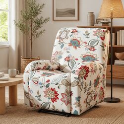 Reassuringly Comfortable Floral Recliner Chair Slipcover