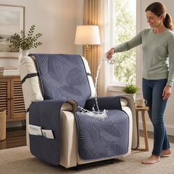 A Cozy and Functional Grey Recliner Chair Cover