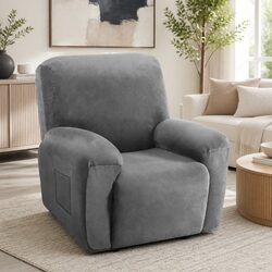 Velvet Grey Recliner Cover: Comfort Meets Functionality