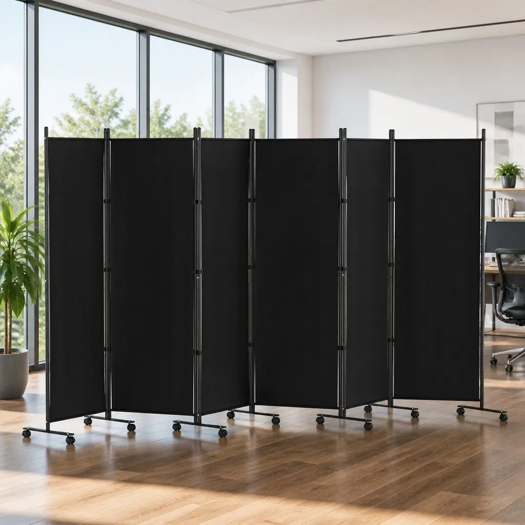 6 Panel Room Divider Screen Folding Partition Privacy Separator Portable