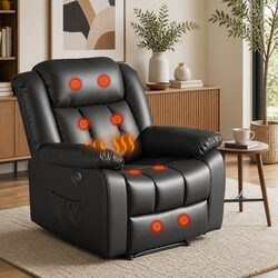 Reassuring Comfort with This Manual Massage Recliner Chair