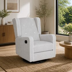 Comfortable Grey Recliner Armchair with Solid Build