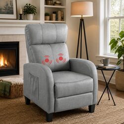 Affordable Comfort with the Grey Fabric Massage Recliner Chair