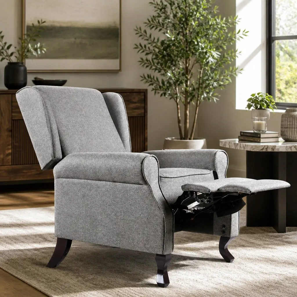 Grey Recliner Armchair with Comfort in Mind