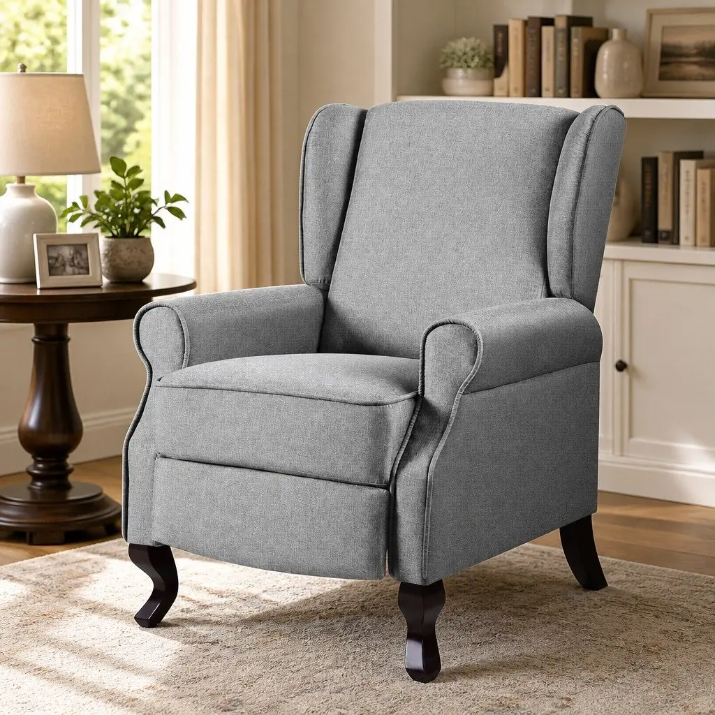 Grey Recliner Armchair with Comfort in Mind