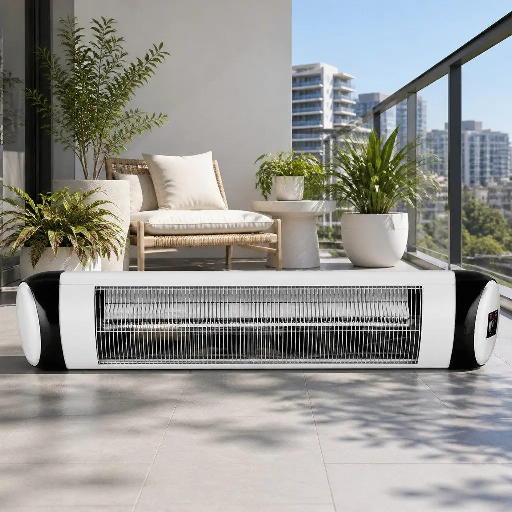 Electric Radiant Strip Heater 1500W Wall Mount Indoor Outdoor Heat Three