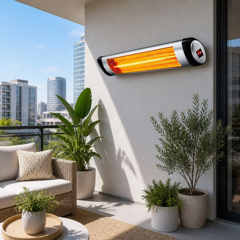 Electric Radiant Strip Heater 1500W Wall Mount Indoor Outdoor Heat Three