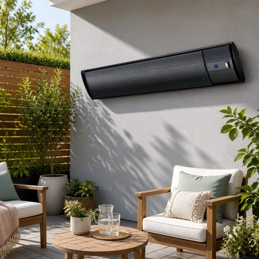 Electric Radiant Strip Heater Outdoor 3200W Wall Ceiling Mount Remote Control