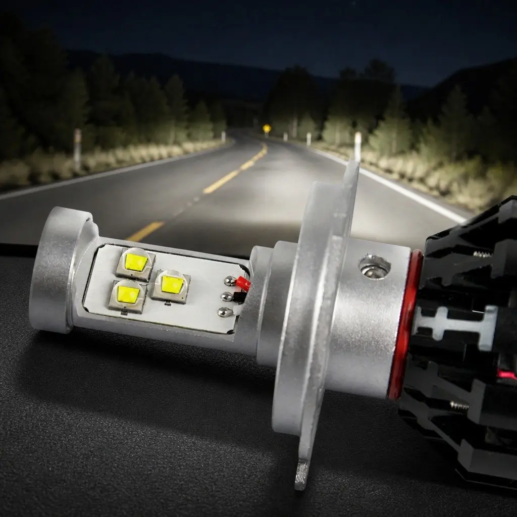 H4 LED Headlight Bulbs High Low Beam 6000K 2500LM 160W