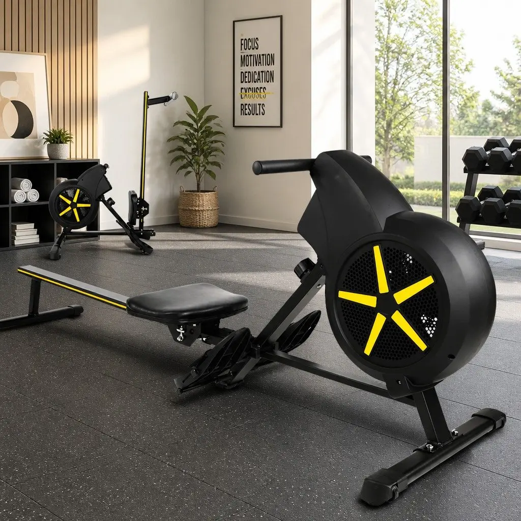 Rowing Machine with Adjustable Resistance Levels