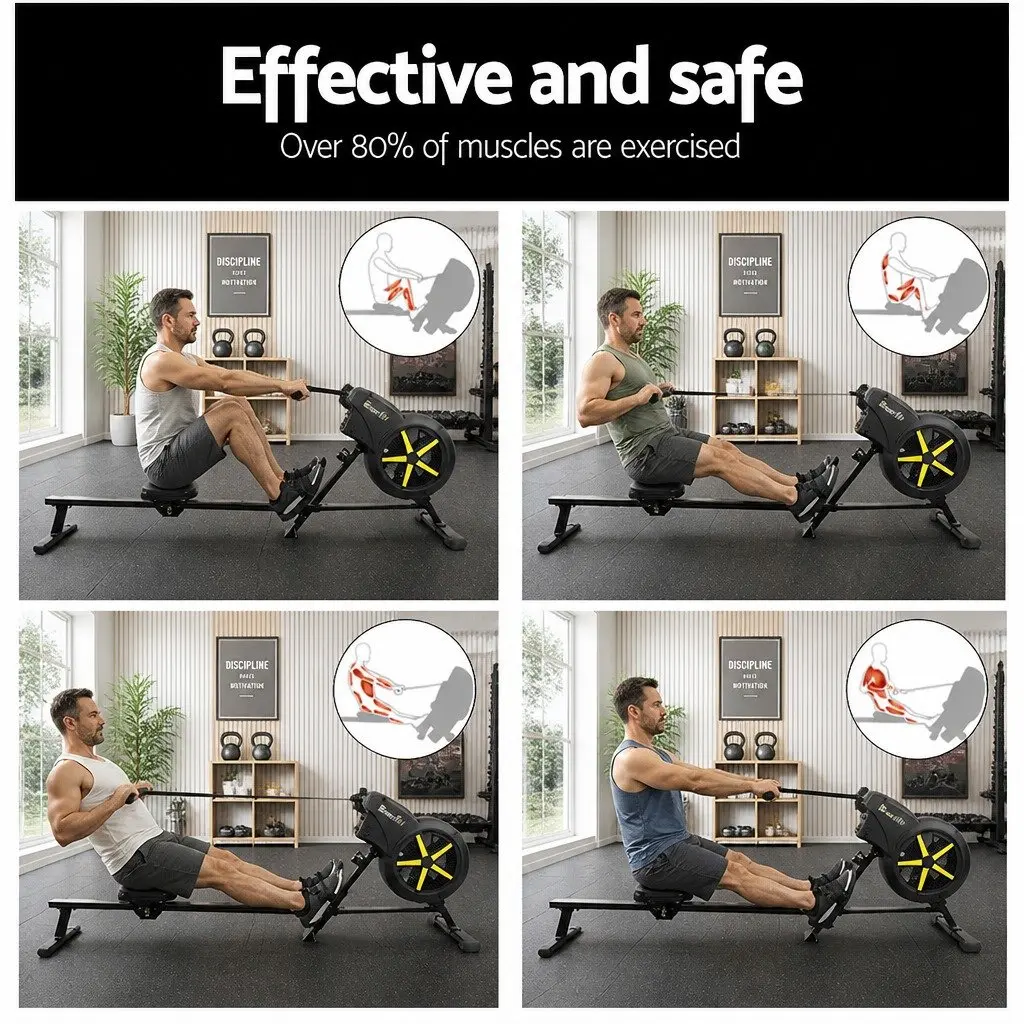 Rowing Machine with Adjustable Resistance Levels