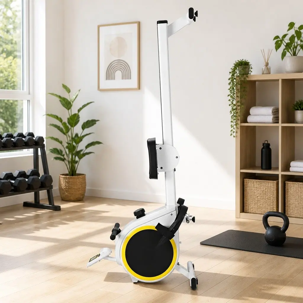 Rowing Machine Magnetic Rower Home Gym Cardio Fitness 16 Resistance Levels White Black