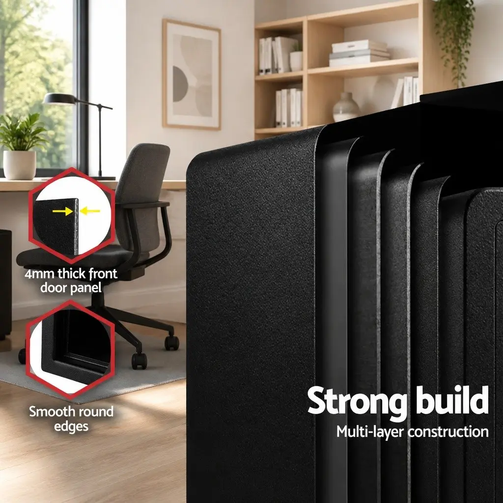 Electronic Digital Safe Box Security 8.5L Black Home Office