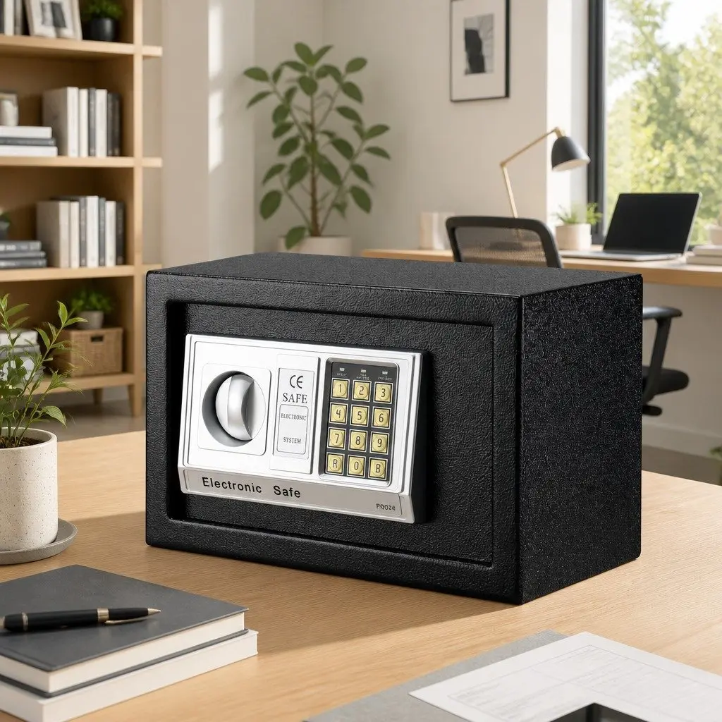 Electronic Digital Safe Box Security 8.5L Black Home Office
