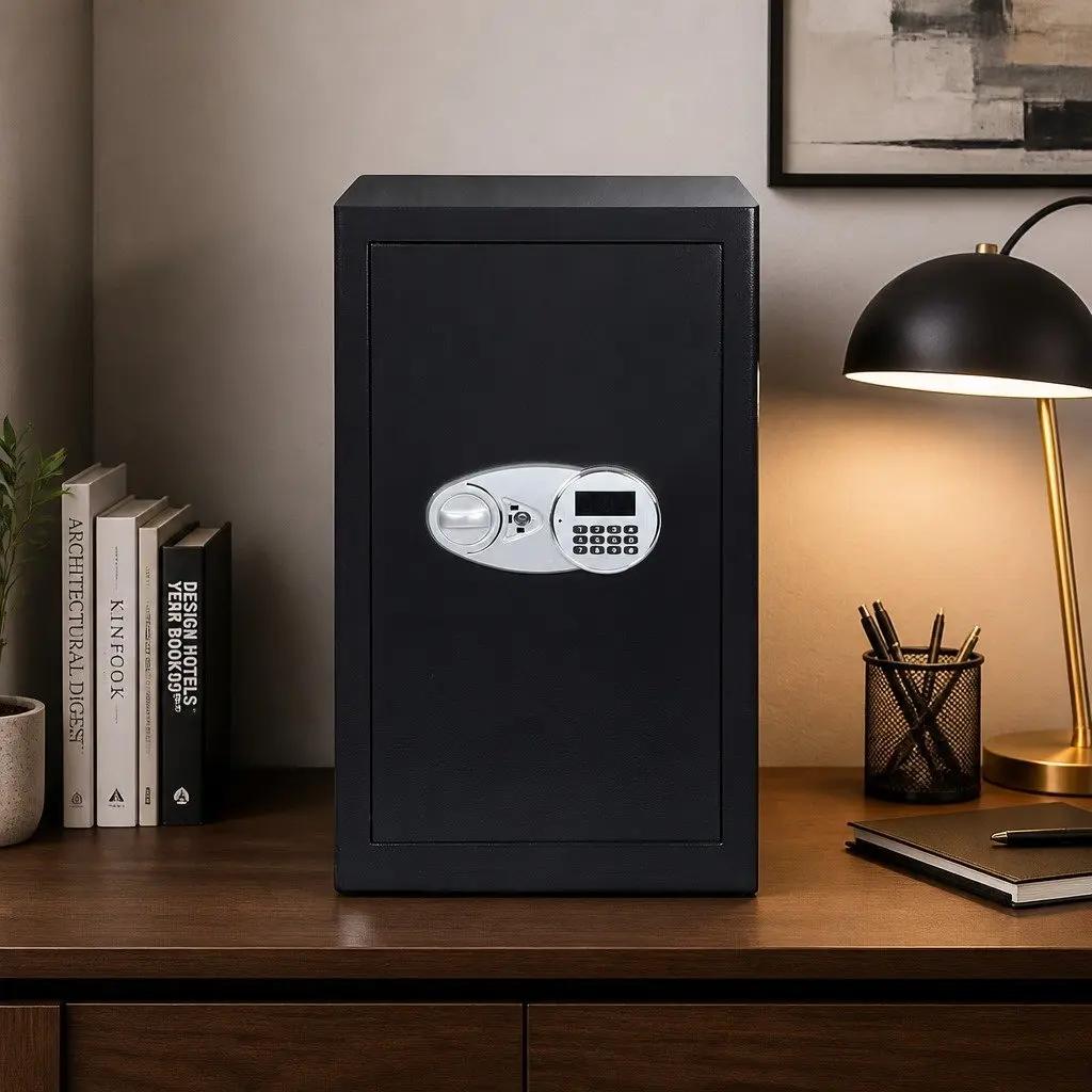 85L Fireproof Security Safe Digital Keypad Lock Home Office Cash Deposit Box