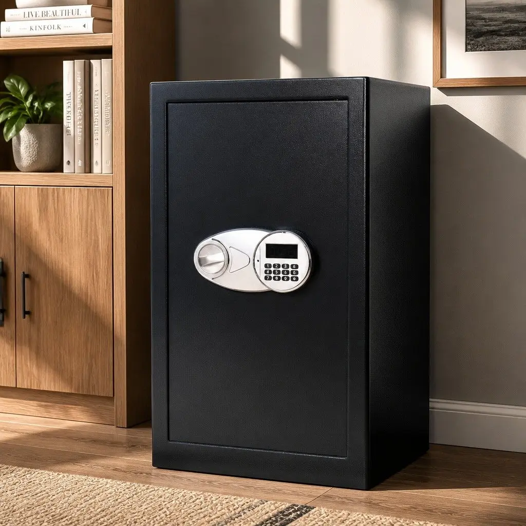 85L Fireproof Security Safe Digital Keypad Lock Home Office Cash Deposit Box