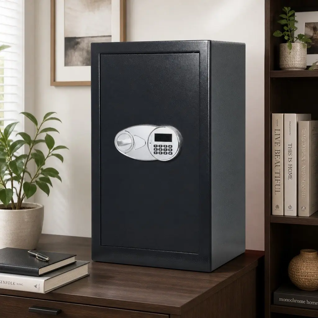 85L Fireproof Security Safe Digital Keypad Lock Home Office Cash Deposit Box
