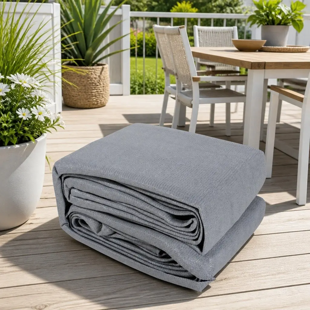 Square Shade Sail UV Protection 3x3m Grey Outdoor Patio Pool Deck Sunshade Cloth