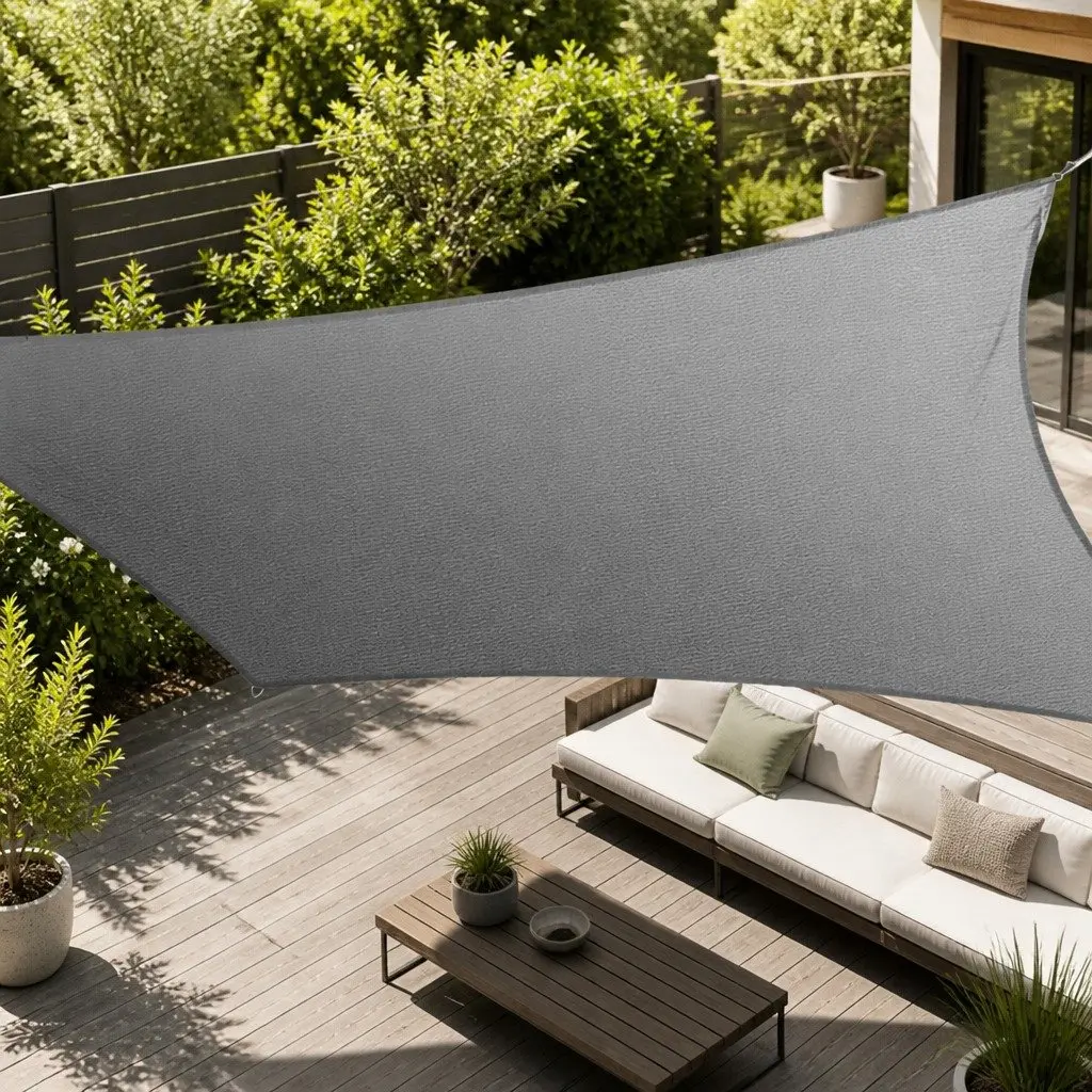 Grey Shade Sail 3x4m with UV Protection